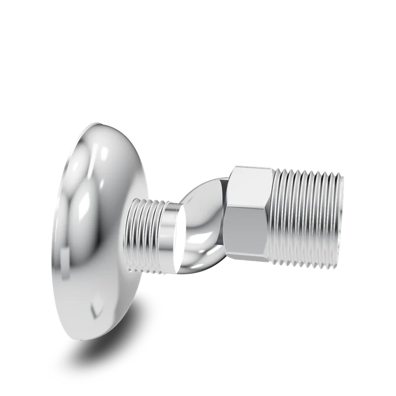 Smesitel eksentrigi, xrom, dekorativ qopqoq bilan, 3D render